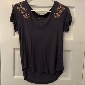 Soft and Sexy embroidered floral shirt